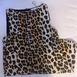 Zara Animal Print Top in Brown and Black